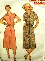 6519 JUST A NICE 70S BUTTON DOWN YOKE DRESS SS OR NOT PATTERN 8