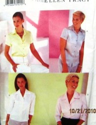 6550 EZ DESIGNER SS-LS BUTTON BLOUSES PATTERN 6-10