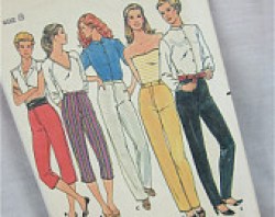 6550 70s PANTS PEDAL PUSHERS CAPRIS WIDTHS/LENGTHS PATTERN 8