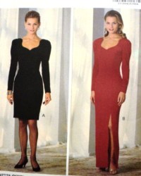 6555 EZ  Butterick LINED SWEETHEART LS DRESS LENGTHS PATTERN 6-22 3 SZS Uncut Choice