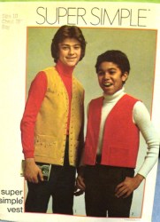 6592 BOYS WOODSTOCK SUPER SIMPLE UNLINED VEST LENGTHS PATTERN 10