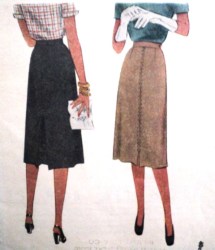 6595 1946 SMART BACK INSET A-SKIRT PATTERN 23''WST
