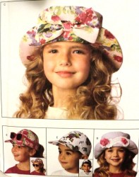 6614 KIDS 7 FLOPPY, BERET, VISOR, PILOT CUTE HATS PATTERN S-L