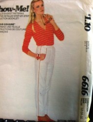 6616 70S TAPER PIPING 1/2 ELASTIC WST PANTS PATTERN 12-16