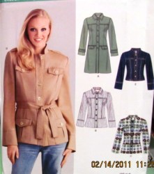 6617 YOKE BUTTON COAT, JACKET, BELT PATTERN 6-16