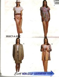 6623 LONG CARDIGAN,TUNIC, TOP,SKIRTS,PANTS PATTERN 12-16