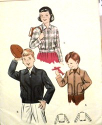 6657 BOYS, GIRLS ZIPPY 50S SHORTER JACKET PATTERN 8 26