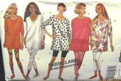 6659 STRETCH KNIT LS TOP, LEGGINGS LENGTHS PATTERN XS-M