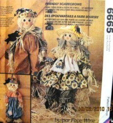 6665 27''  SCARECROW DOLLS, DOOR/ WALL HANGINGS PATTERN