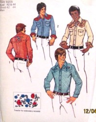 6693 MR WESTERN YOKE SHIRTS,TRANSFER PATTERN 42-44