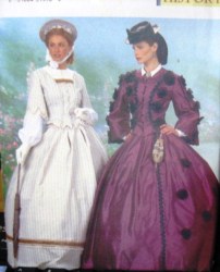 6694 LINED LS MEDIEVAL TOP,FLARE FLR SKIRT PATTERN 6-22 3 SZS