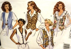 6714 1 YARD EZ LINED BUTTON VESTS LENGTHS PATTERN 14-18,6-12