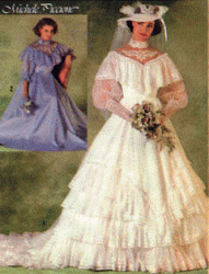 6765 RUFFLED BRIDES/MAID DRESS,TRAIN 1984 PATTERN  8