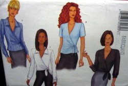 6768 EZ BUTTERICK SEMI-FIT WRAP TIED TOPS LENGTHS PATTERN 6-10, 12-16 uncut choice