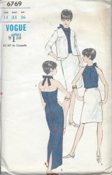 6769 VOGUE 60S HALTER BLOUSE, SKIRT, CHANELLE JACKET PATTERN 14