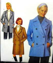6775 EZ STRT LINED 2 BREASTED COAT LENGTHS PATTERN 12-22 2 SZ