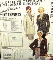 6784 McCalls  PALMER PLETSCH LINED LS CARDIGAN TIES/ PLEATS OR NOT PATTERN 14 OR 12 CHOICE