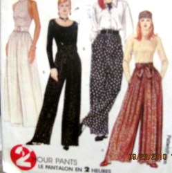 6788 2 HR FLARE FLOOR PANTS,SASH PATTERN XS-M,L-XL