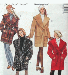 6795 LINED OR NOT BOXY COAT FRINGE OR NOT,BELT PATTERN XS-M,L-XL