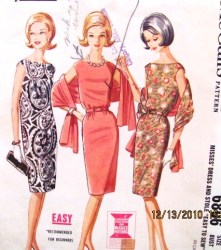 6806 STRT SLEEVELESS 1963 DRESS, BELT PATTERN 16 36''
