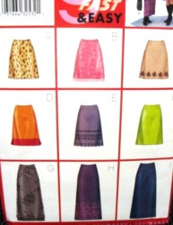 6834 EZ 9 A-LINE CONTOUR SKIRTS LENGTHS PATTERN 6-10,18-22