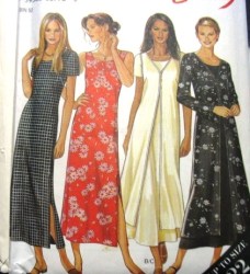 6835 EZ LONG TIED COAT,DRESS SLVS OR NOT PATTERN 10-22