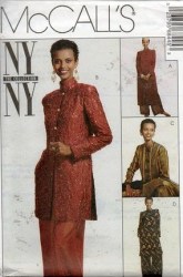 6844 MCCALLS  NY NY MANDARIN JACKET 3 LENGTHS, TUNIC, PANTS PATTERN 8, 10; 14 choice