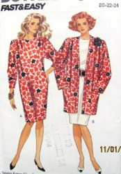 6865 LONG JACKET, STRT DRESS LENGTHS EZ PATTERN 20-24