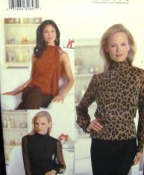 6878  BUTTERICK EZ LINED SHEERY TOPS SLEEVES / PEPLUM OR NOT PATTERN 6-22 3 SZS