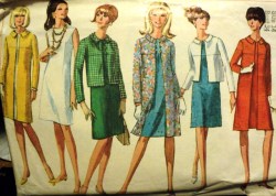6883 1966 SLVLSS YOKE DRESS, COAT, JACKET PATTERN 14 34''