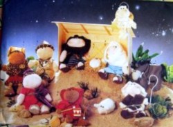 6905 SM-LG BEAN BAG NATIVITY, SHEEP, DONKEY PATTERN