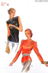 6910 COWL DRAPE LOOSE BLOUSE SLVS OR NOT PATTERN 14, 12