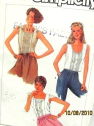 6912 SLEEVELESS  CAMI TUCK TOPS CROP OR NOT PATTERN 14