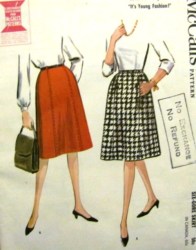6920 6 GORE FLARE 1963 SKIRT PATTERN 26''WAIST