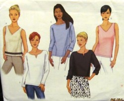 6943 LONG SLEEVES/SLVLSS PULLOVER TOP LENGTHS PATTERN 18-22