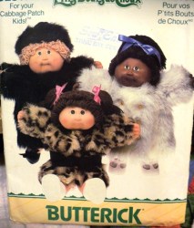 6984  BUTTERICK FURRY COATS, HATS CPK CABBAGE PATCH DOLL PATTERN