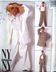 6990 NY NY OVERSIZE JACKET,STRETCH TOP,PANTS PATTERN 10-14