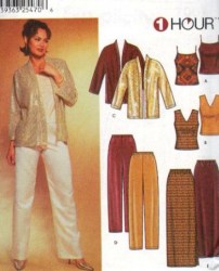 7007 Simplicity  1 HR OPEN JACKET,PANTS,LONG SKIRT, KNIT TOPS PATTERN 8-22 2 Sizes Uncut Choice