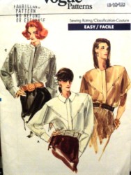 7016 EZ VOGUE COLLAR OR NOT YOKE SS-LS BLOUSE PATTERN 8-12