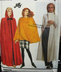 7016 SIMPLICITY JIFFY LONG CAPE HOOD OR NOT, WRAP PATTERN 6-24
