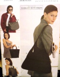 7036 4 LINED SHAPED ZIPPER BAGS VOGUE PATTERN