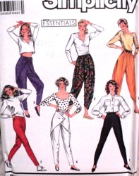 7069 SIMPLICITY KNIT, STIRRUP OR NOT, ,DRAPE, TIE/ ZOUAVE PANT PATTERN 6-24