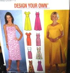 7072 Simplicity DESIGN YOUR STRAPPY/ SLEEVES OR NOT STRAIGHT- FLARE DRESS PATTERN 6-12 OR 14-20 CHOICE UNCUT