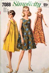 7088 67 MUU MUU TENT SWING DRESS LENGTHS PATTERN 16 36 UNCUT