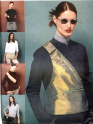 7107 5 BIG VOGUE SHAPE BODY CONTOUR POCKET HANDBAGS PATTERN