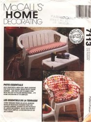 7113 MCCALLS PATIO / ADIRONDACK CHAIR CUSHIONS, BENCH SEATS PATTERN
