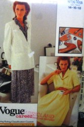 7157 VOGUE LONG JACKET, DRESS, PLEAT SKIRT PATTERN 8-12,14-18; 20-24 CHOICE