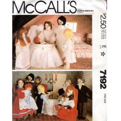 7192 MCCALLS 5 1/2'' DOLLHOUSE MOM, DAD, GRANDPARENTS, KIDS 1980 PATTERN