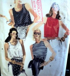 7193 VOGUE BK BUTTON OR NOT SLVLSS TOP LENGTHS PATTERN 12-16