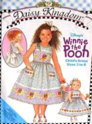 7199 SIMPLICITY DAISY KINGDOM BACK STRAP TIED SUNDRESS,18'' DOLL PATTERN 3-6